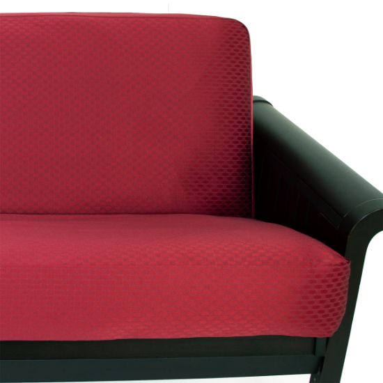 Checker Burgundy Futon Cover 360 Chair 28x54