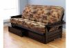 Picture of Tray Arm Espresso Full Futon Frame with mattress in Canadian