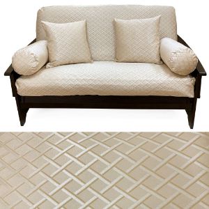 Century Salmon Futon Cover 354 Queen 5pc Pillow se