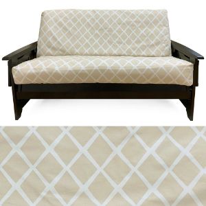 Lattice Beige Futon Cover 370 Queen