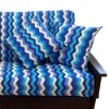 Panama Wave Azure Futon Cover 437 Full with 2 Pill