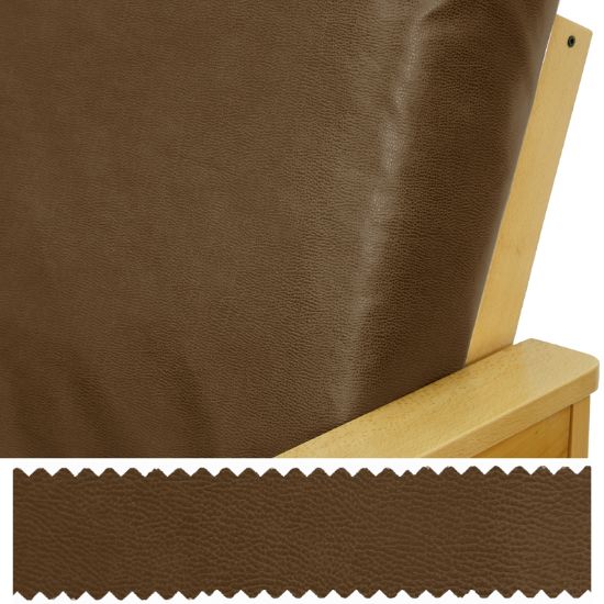 Custom Faux Leather Chair Cushion Cover, made to order, brown, tan, black,  brown