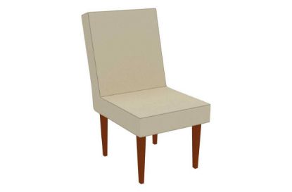 Picture of Solid Taupe Custom Dining Chair Cover 184