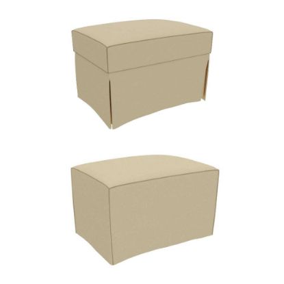 Picture of SunReal Solid Aruba Custom Ottoman Cover 801