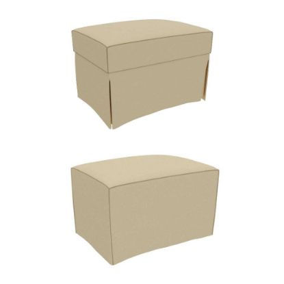Picture of Solid Natural Custom Ottoman Cover 407