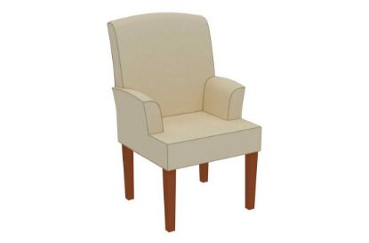 Picture of Damask Off White Custom Dining Chair Cover 148