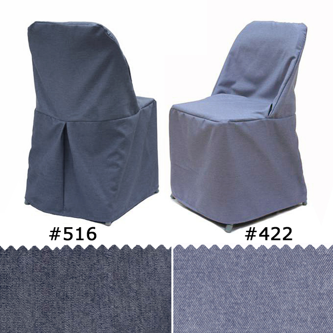 Denim Folding Chair Cover Single piece. Indigo 422