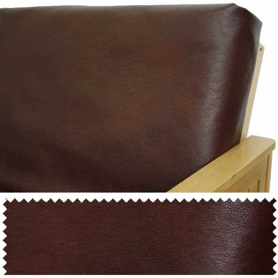 Faux Leather Bordo Zippered Cushion Cover