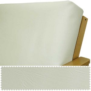 Faux Leather Vanilla Elasticized Cushion Cover