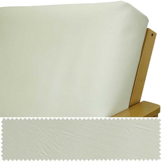 Faux Leather Vanilla Elasticized Cushion Cover