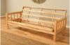 Picture of Log Arm Natural Full Futon Frame with mattress in Peters Cabin
