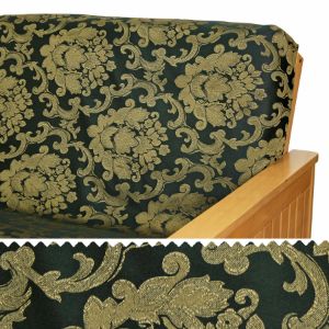 Damask Midnight Gold Fabric by the yard