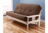 Picture of Mission Arm White Full Futon Frame with mattress in Marmont Mocha
