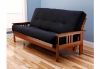 Picture of Mission Arm Barbados Full Futon Frame with mattress in Suede Black