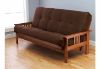 Picture of Mission Arm Barbados Full Futon Frame with mattress in Suede Chocolate