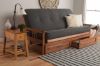 Picture of Mission Arm Barbados Full Futon Frame with Linen Charcoal Mattress