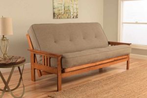 Picture of Mission Arm Barbados Full Futon Frame with Linen Stone Mattress