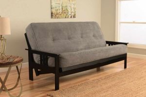 Picture of Mission Arm Black Full Futon Frame with Marmont Thunder Mattress