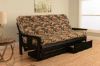 Picture of Mission Arm Black Full Futon Frame with Peters Cabin Mattress