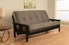 Picture of Mission Arm Black Full Futon Frame with Suede Gray Mattress
