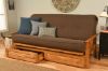 Picture of Mission Arm Butternut Full Futon Frame with Linen Cocoa Mattress
