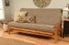 Picture of Mission Arm Butternut Full Futon Frame with Linen Stone Mattress