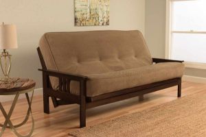Picture of Mission Arm Espresso Full Futon Frame with Marmont Mocha Mattress