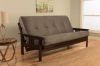 Picture of Mission Arm Espresso Full Futon Frame with Suede Gray Mattress