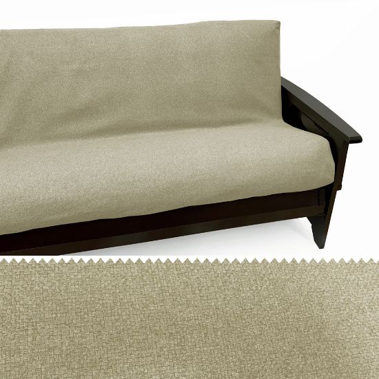 Picture of Burlap Sand Futon Cover 166 Queen with 2 Pillows