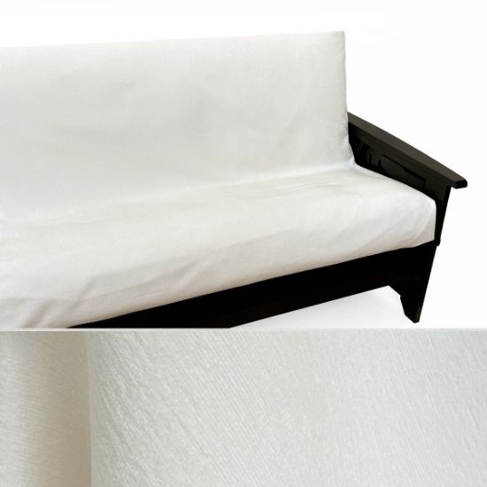 Picture of Chenille White Click Clack Futon Cover 149 Full