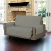 Picture of Microsuede Quilted Pet Protector Grey Loveseat