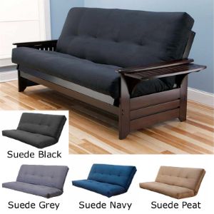 Picture of Tray Arm Espresso Queen Futon with Innerspring Mattress