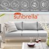 Picture of Sunbrella Spectrum Dove Fitted Mattress Cover 163 Twin