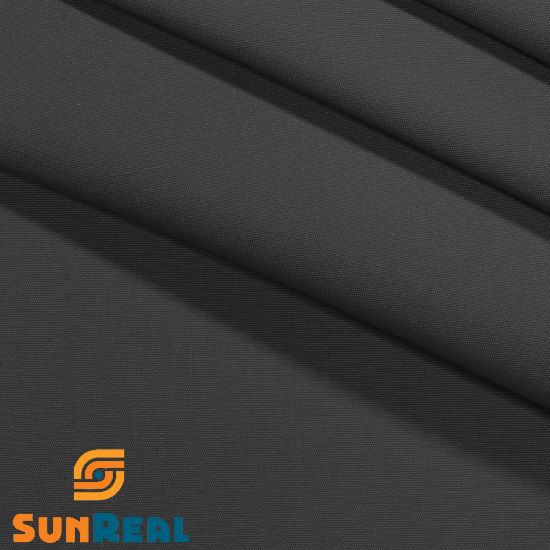 Picture of SunReal Solid Black Futon Cover 802 Ottoman 28x21