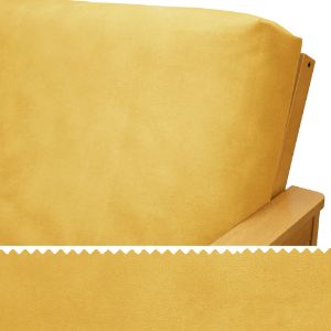 Picture of Yellow Microsuede Bed Cover 134 Twin