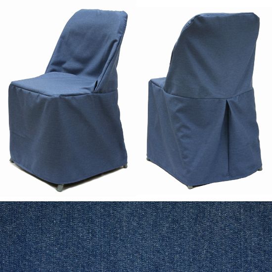 Picture of Denim Look Folding Chair Cover Single pc