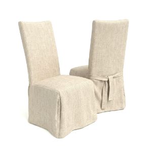 Picture of Solid Natural Dining Chair Cover 407 Chair