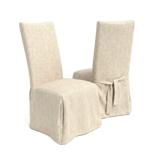 Picture of Solid Natural Dining Chair Cover 407 Chair
