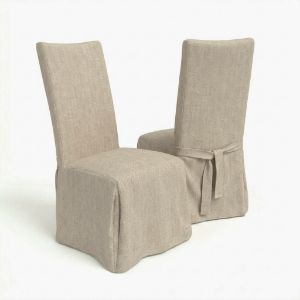 Picture of Solid Natural Dining Chair Cover 407 Set of four Chairs