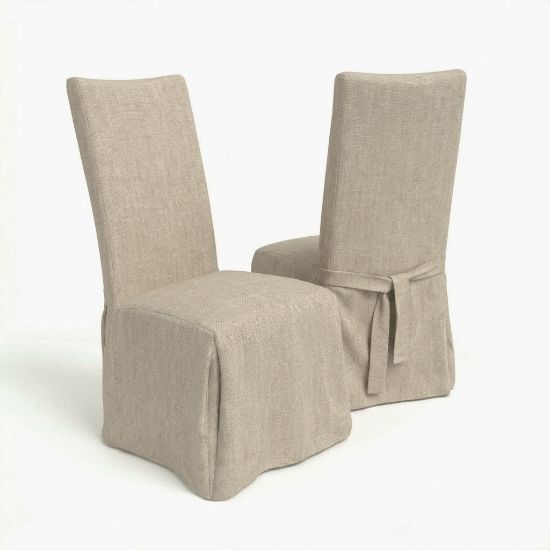 Picture of Solid Natural Dining Chair Cover 407 Set of four Chairs