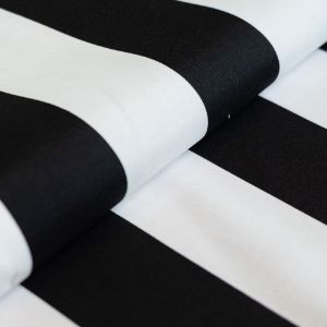 Picture of Retro Cabana Back & White Stripe Outdoor Swatch 482