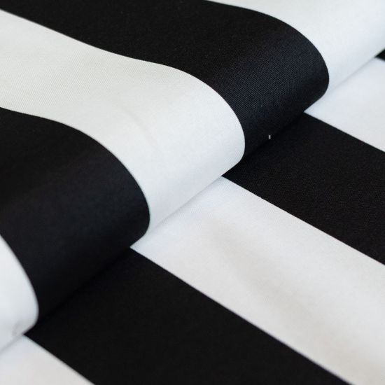 Picture of Retro Cabana Back & White Stripe Outdoor Swatch 482
