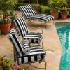Retro Cabana Back & White Stripe Outdoor 