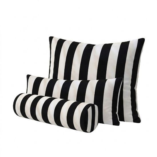 Retro Cabana Back & White Stripe Outdoor 