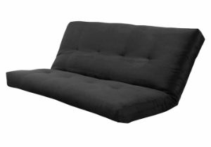 Picture of Suede Black Innerspring Futon Mattress Full