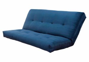 Picture of Suede Navy Innerspring Futon Mattress Full