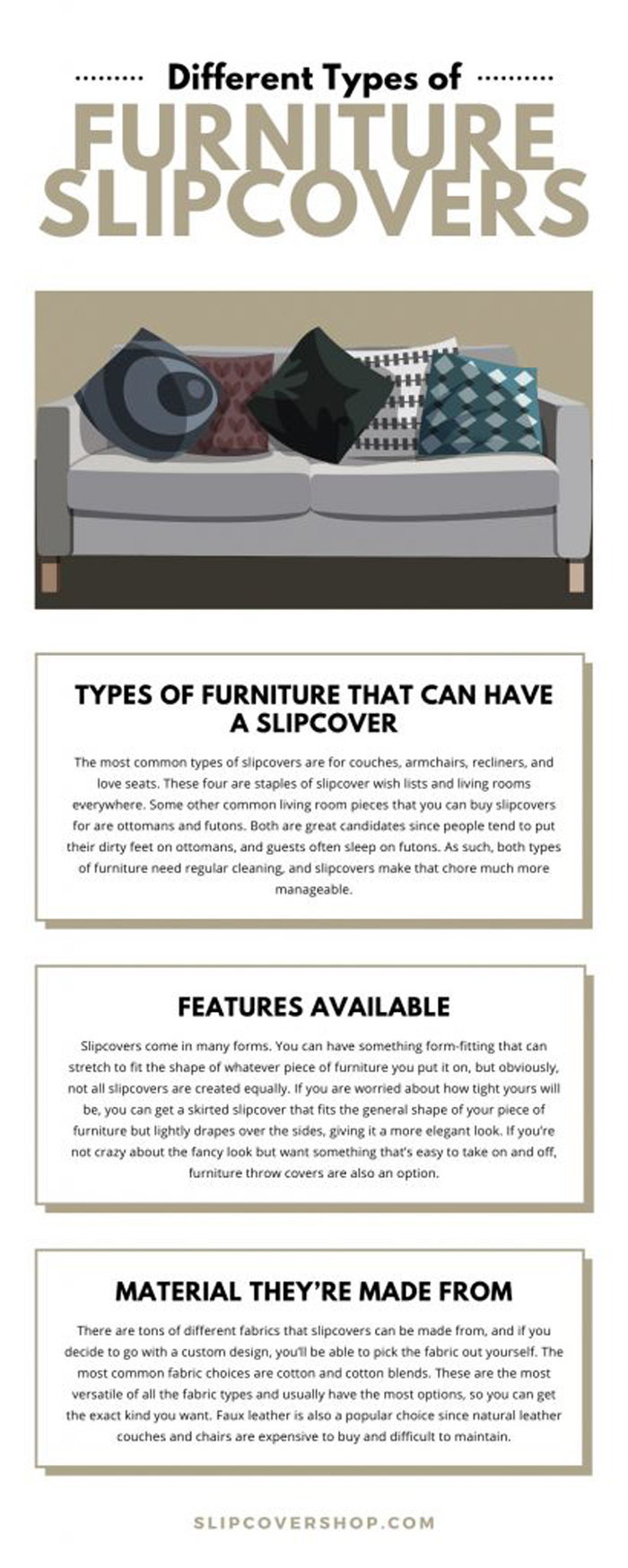 Different Types of Furniture Slipcovers