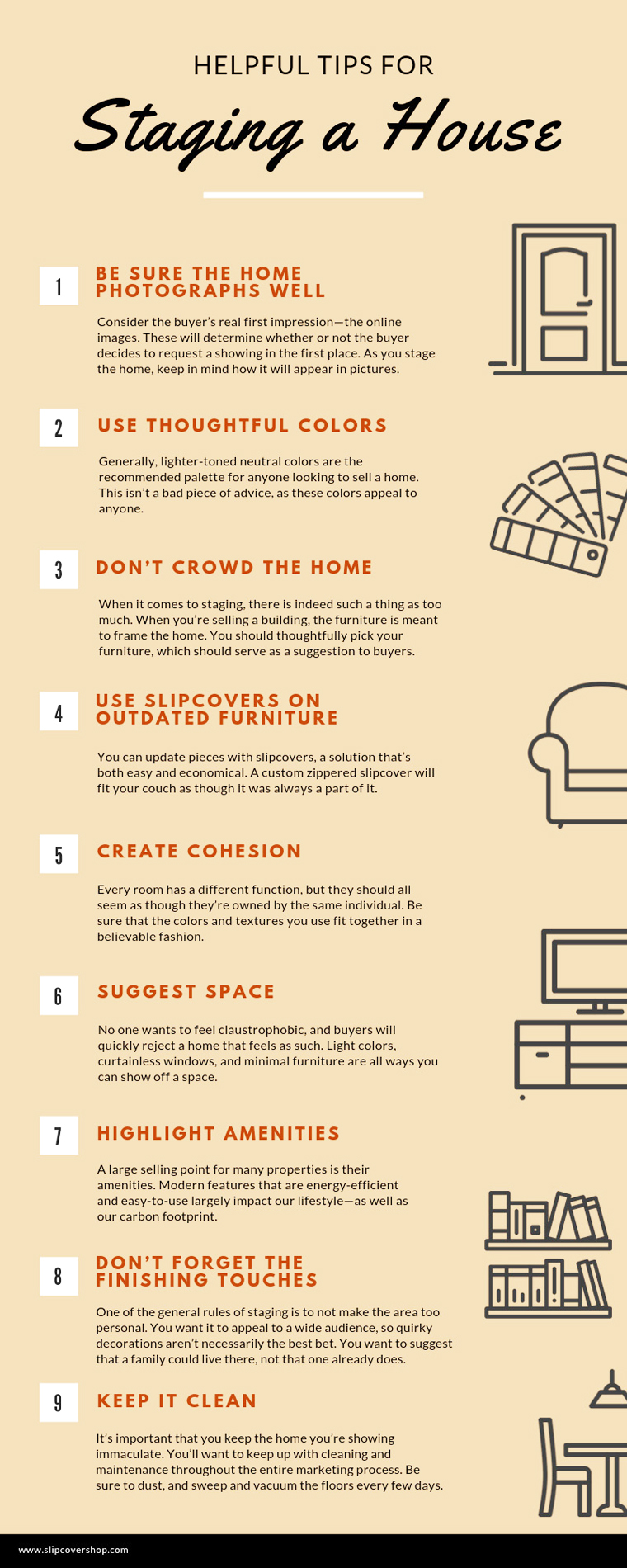 Helpful Tips for Staging a House infographic